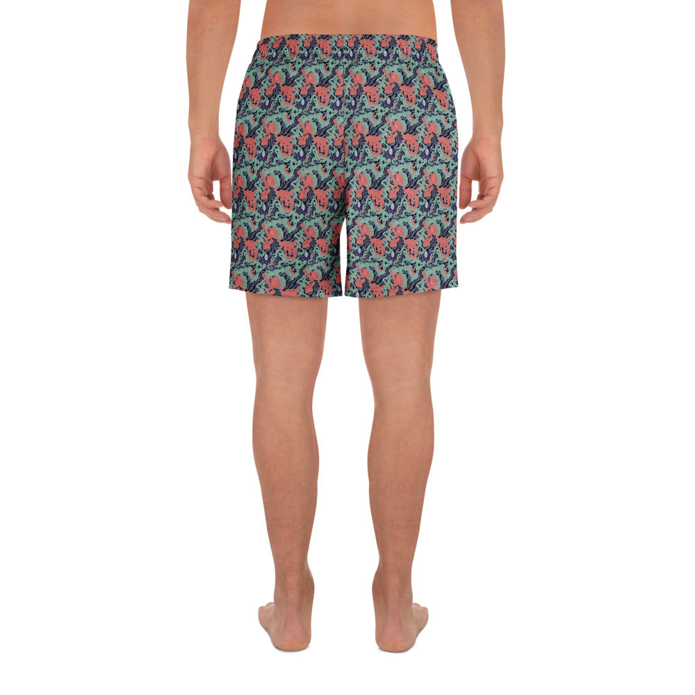 Athletic Long Shorts - Cosmic Coral