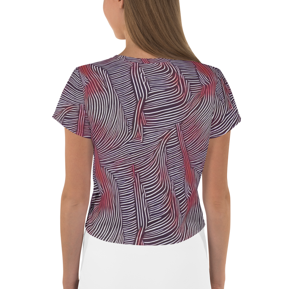 Women's Crop Tee - Nebula Waves