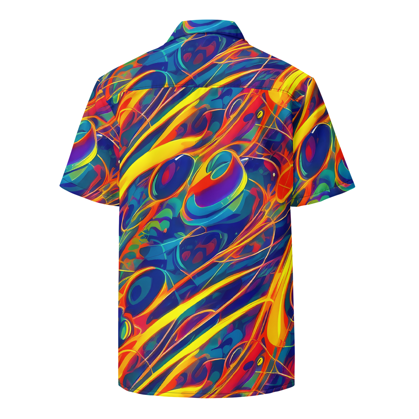 Button Shirt - Abstract Blaze