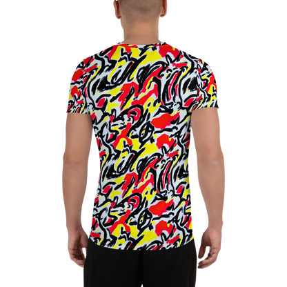 Men's Athletic T-Shirt - Cosmic Brushstrokes