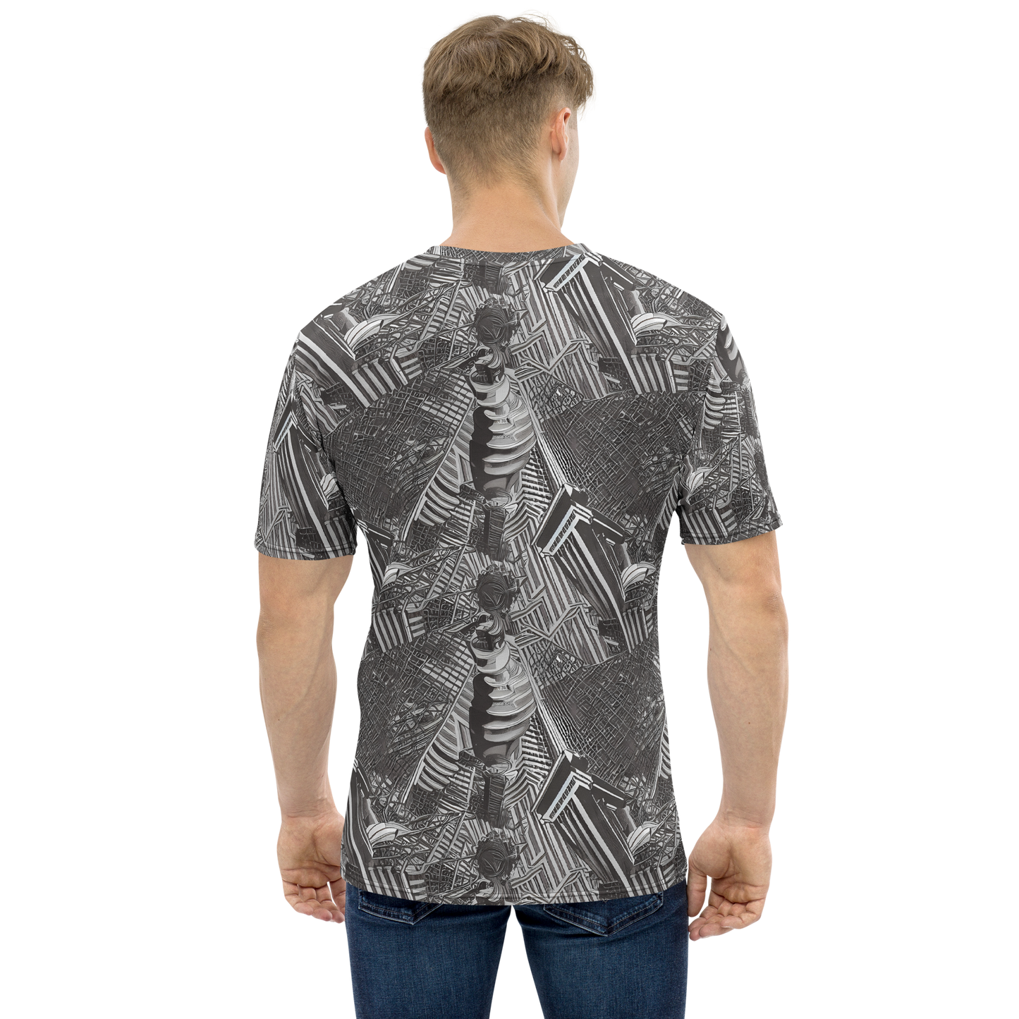 Men's Crew Neck T-Shirt - Piranesi's Web