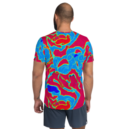 Men's Athletic T-Shirt - Electric Bloom