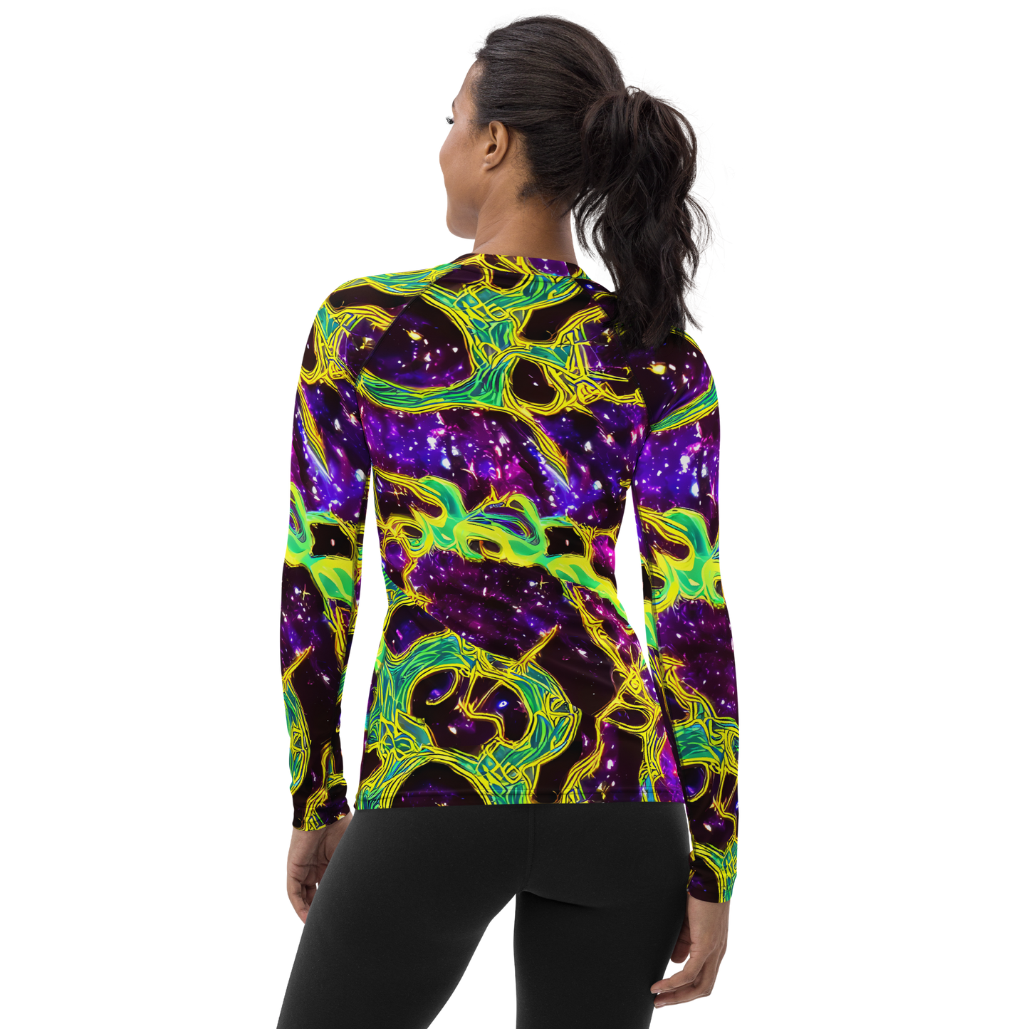 Women's Rash Guard - Galactic Web