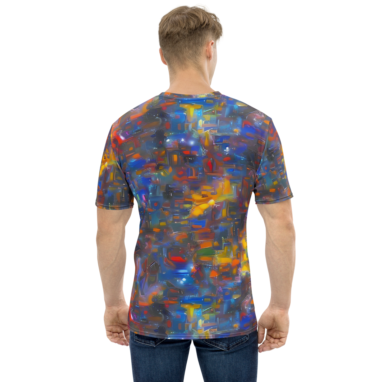 Men's Crew Neck T-Shirt - Abstract Conflux