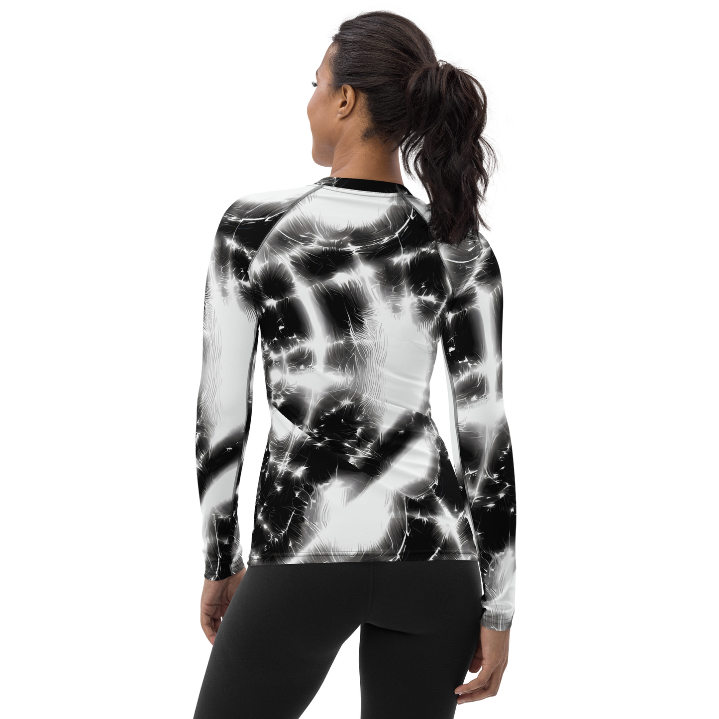 Women's Rash Guard - Electric Nightfall