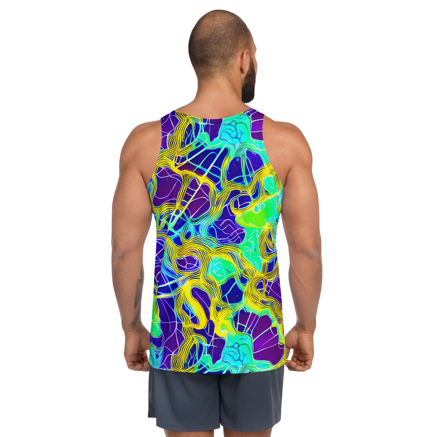 Men's Tank Top - Neon Jungle Rhapsody