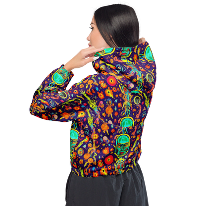 Women's Cropped Windbreaker - Celestial Quirk