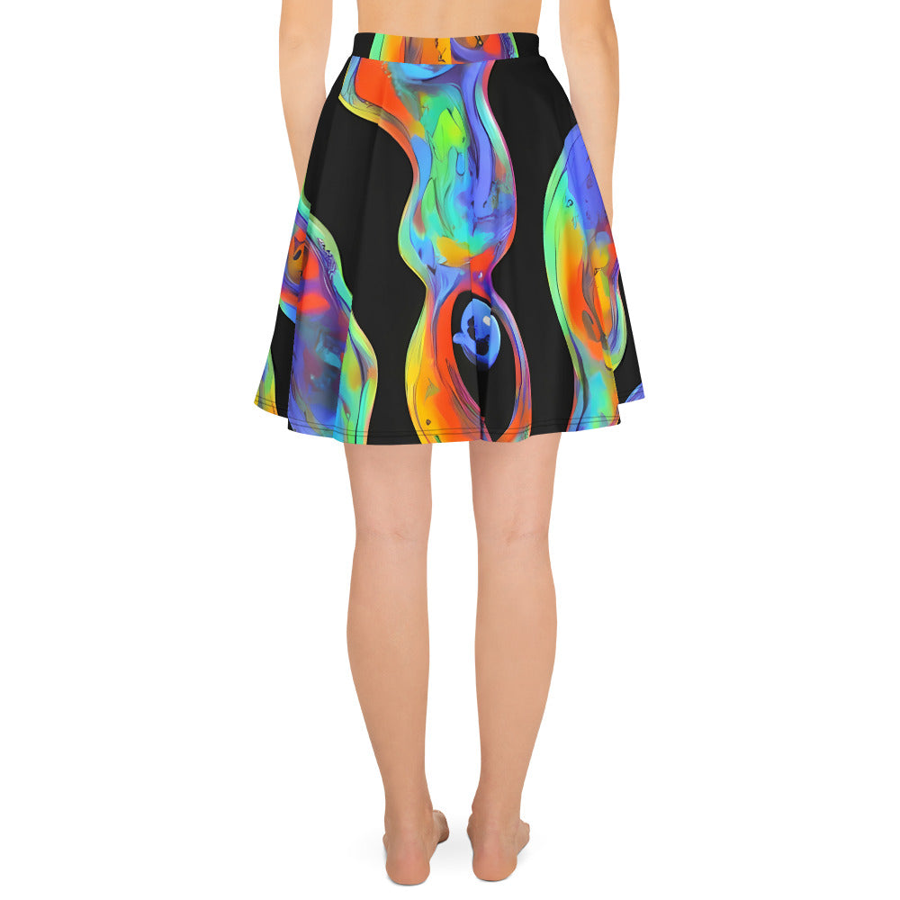 Skater Skirt - Vibrant Vortices