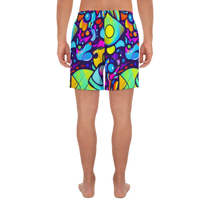 Men's Athletic Shorts - Neon Graffscape