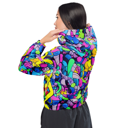 Women's Cropped Windbreaker - Radiant Revelation