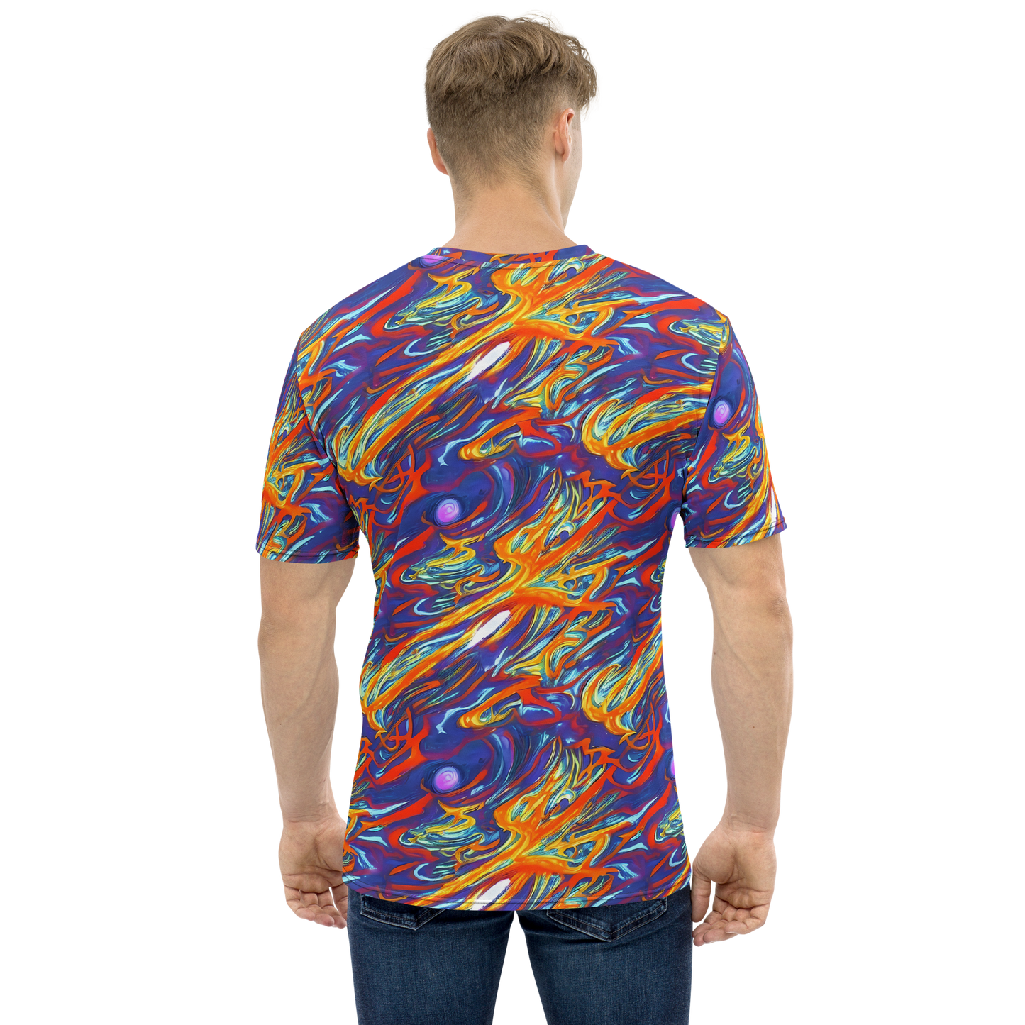 Men's Crew Neck T-Shirt - Galactic Ember