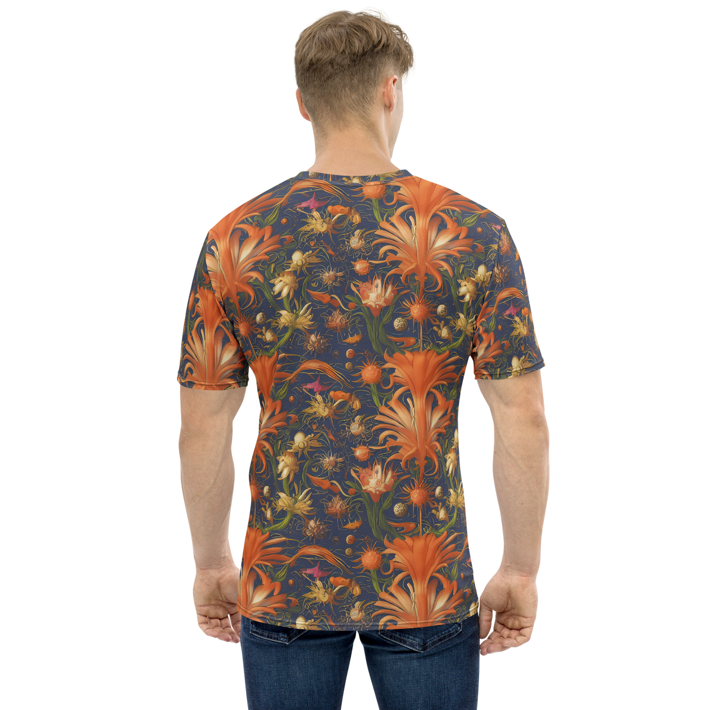 Men's Crew Neck T-Shirt - Stellar Blooms