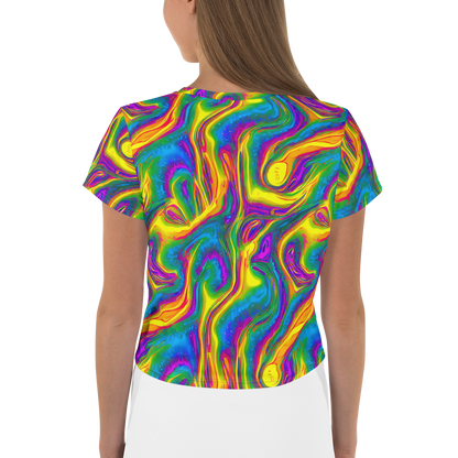 Women's Crop Tee - Electric Aurora