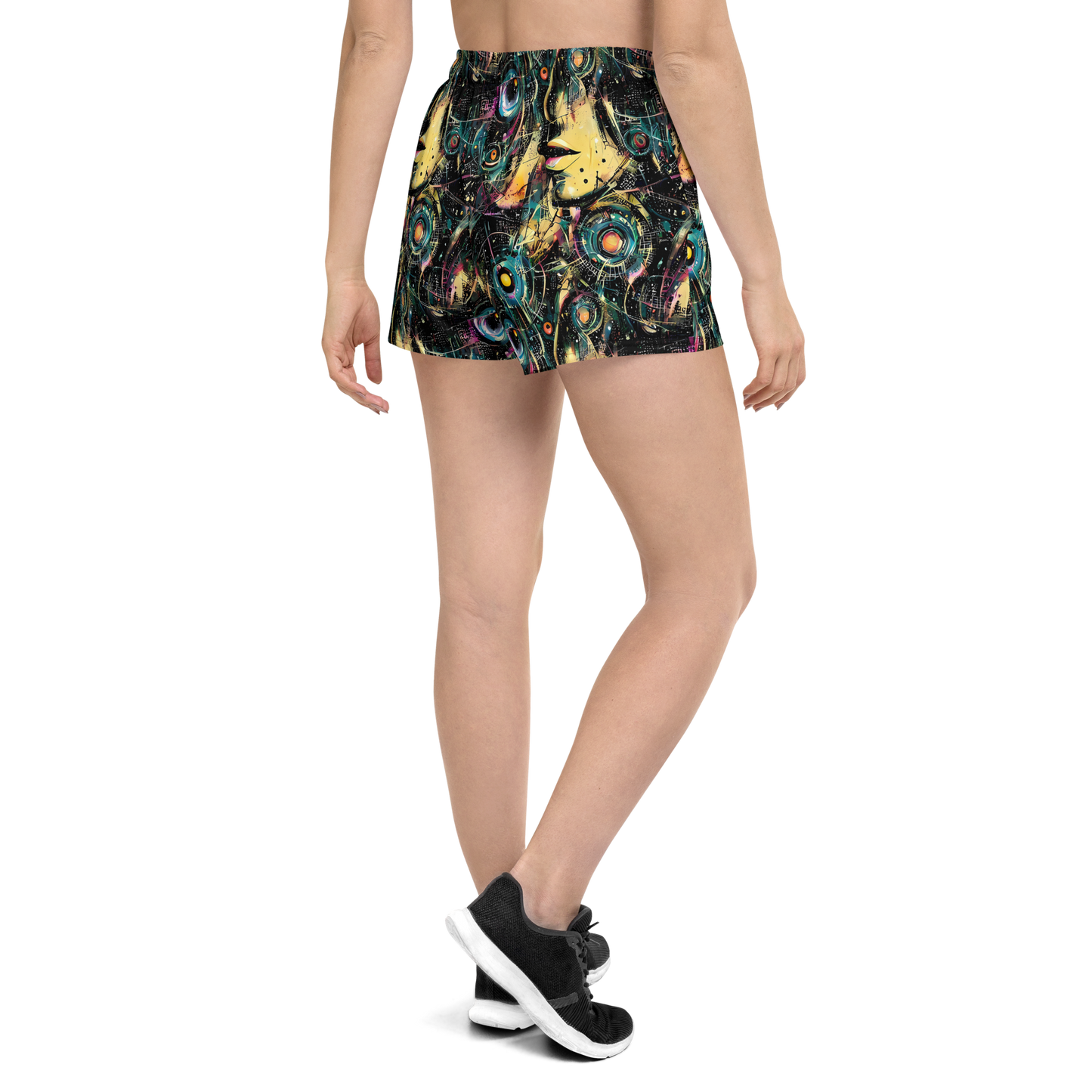 Women’s Athletic Shorts - Celestial Echoes