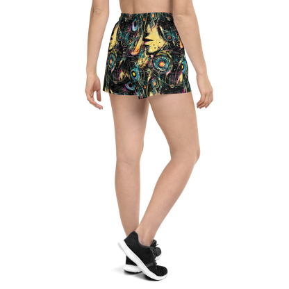 Women’s Athletic Shorts - Celestial Echoes