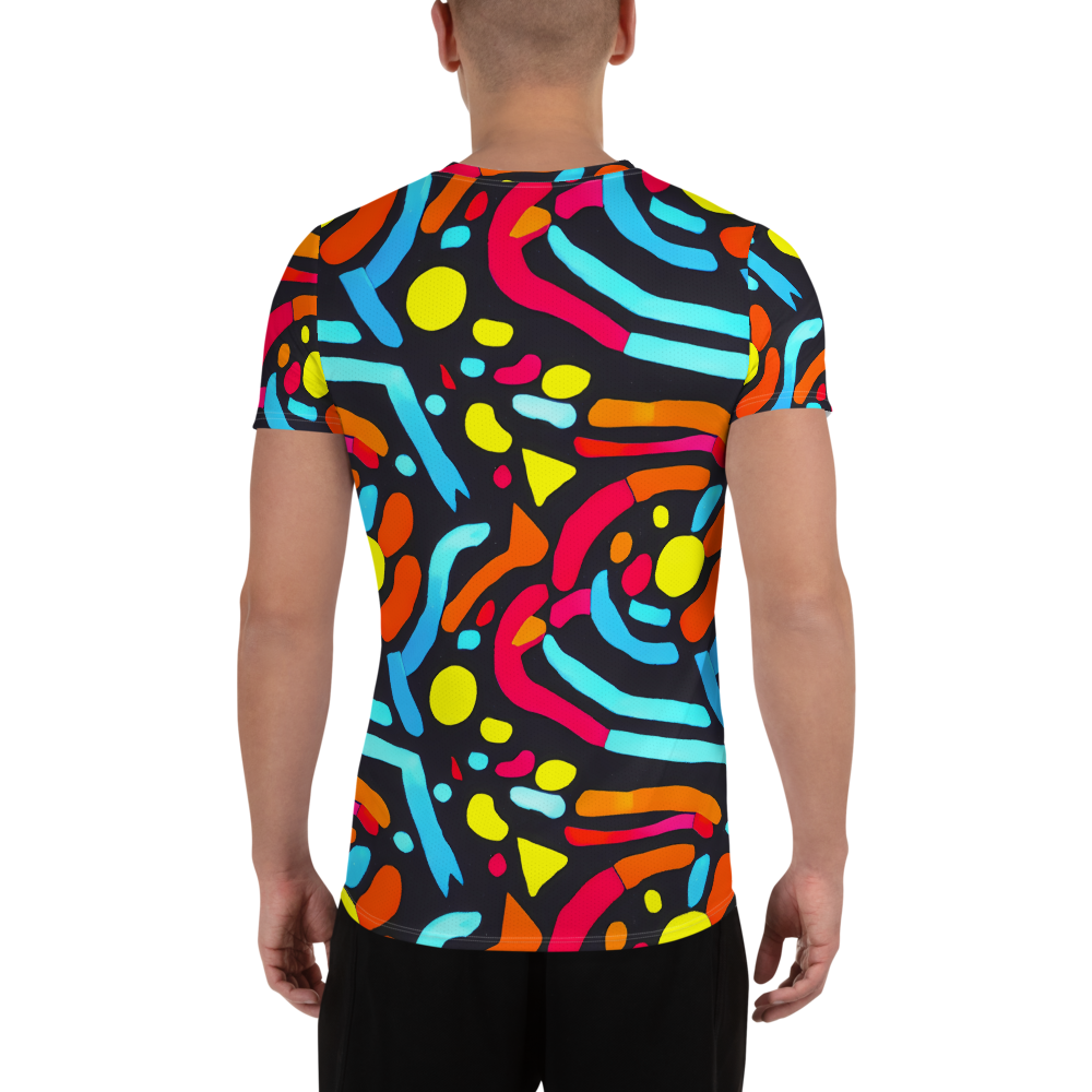 Men's Athletic T-Shirt - Midnight Stream