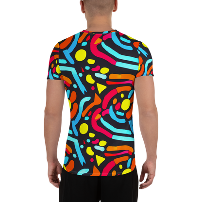 Men's Athletic T-Shirt - Midnight Stream