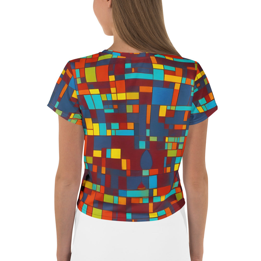 Women's Crop Tee - Astral Grid