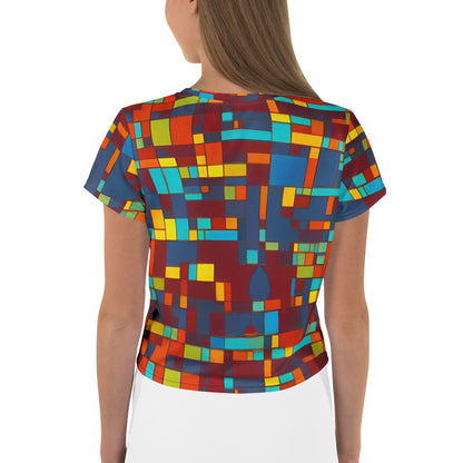 Women's Crop Tee - Astral Grid