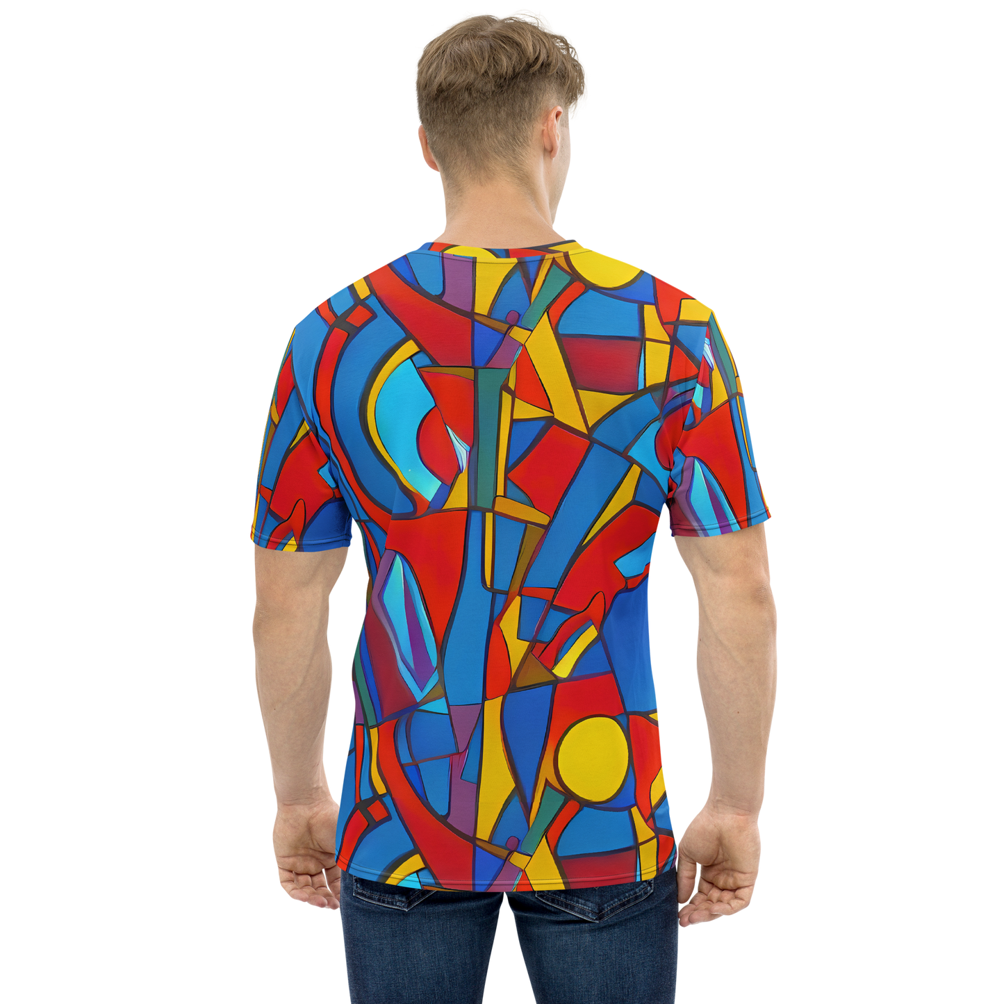 Men's Crew Neck T-Shirt - Mondrian Maze