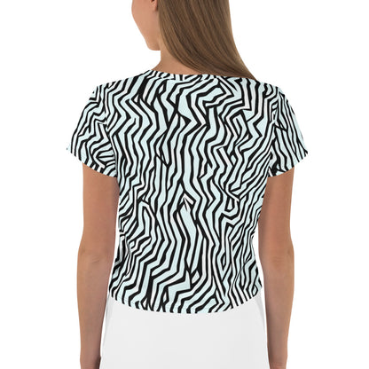 Women's Crop Tee - Echoing Stripes
