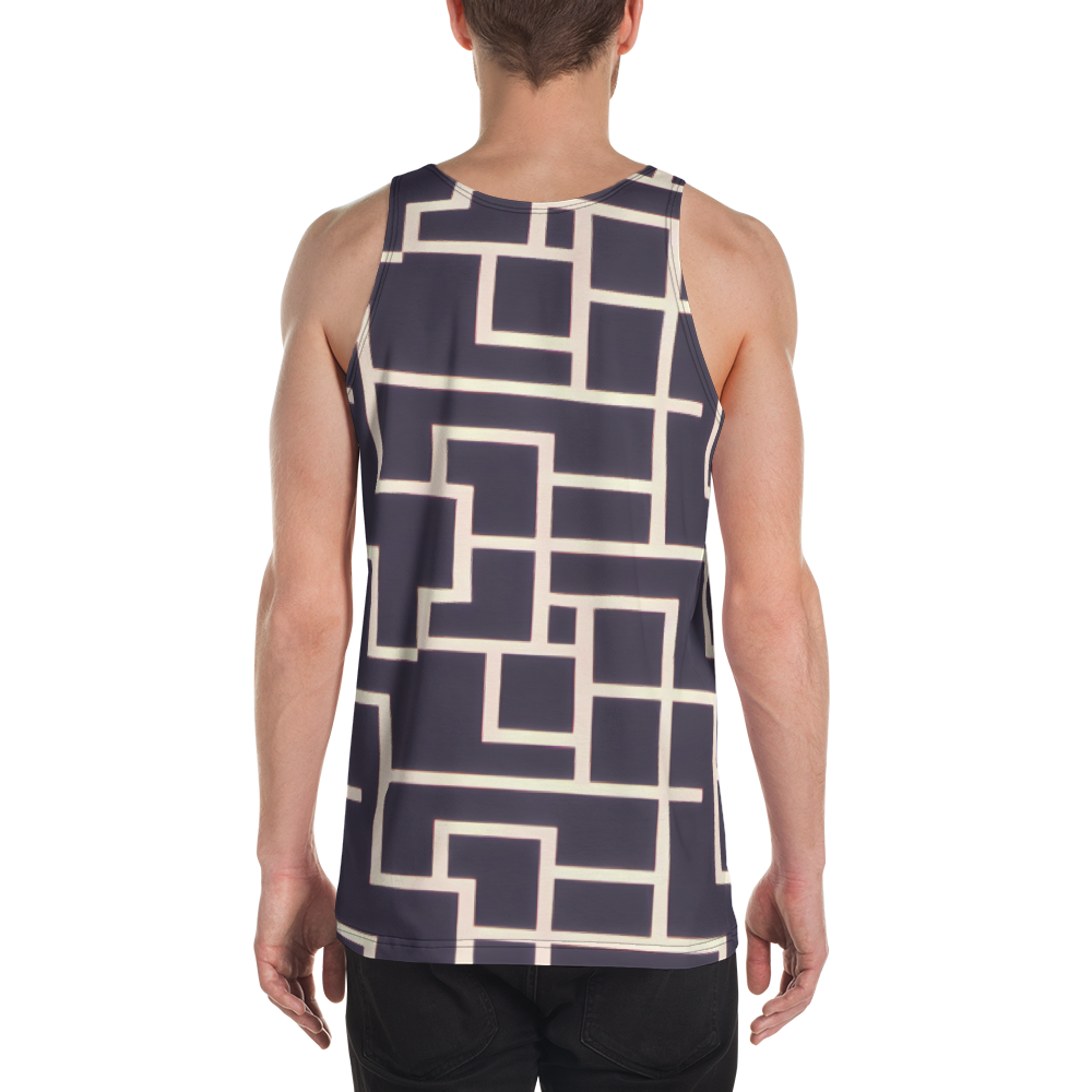 Men's Tank Top - Gilded Gridlock