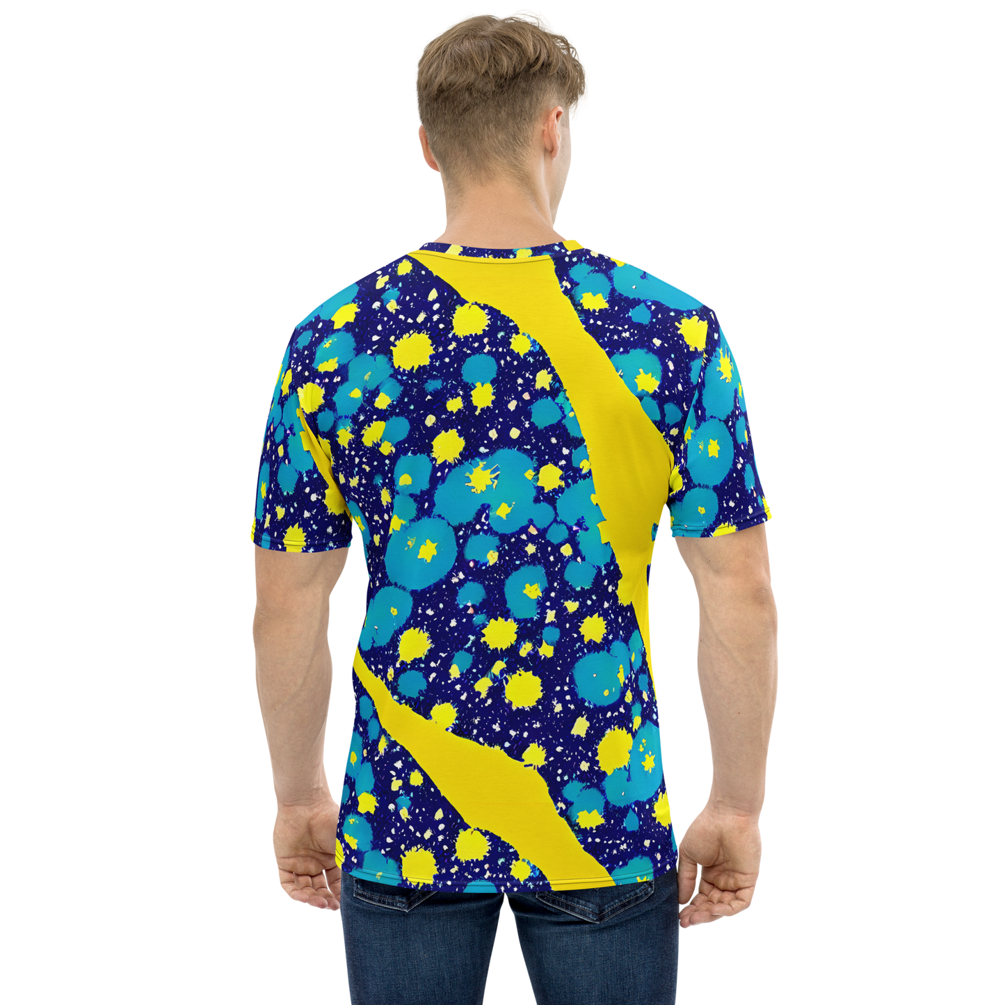 Men's Crew Neck T-Shirt - Starburst Splash