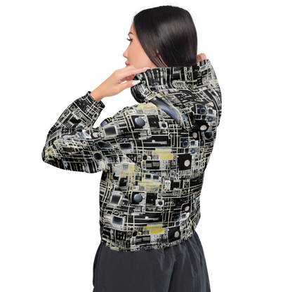 Women's Cropped Windbreaker - High Contrast, As A Texture, David Eugene Henry, Grace English