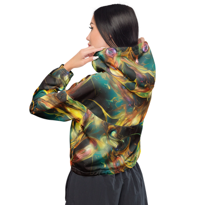 Women's Cropped Windbreaker - Elegant Whirl