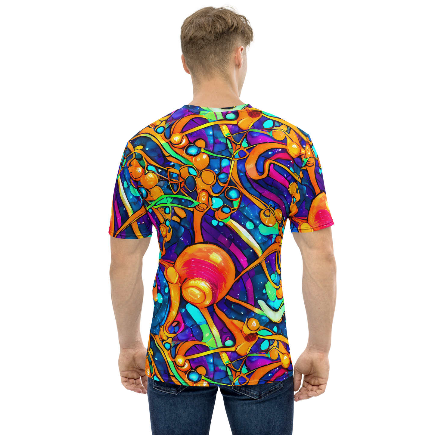 Men's Crew Neck T-Shirt - Iridescent Nebula