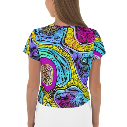 Women's Crop Tee - Orbiting Orbs