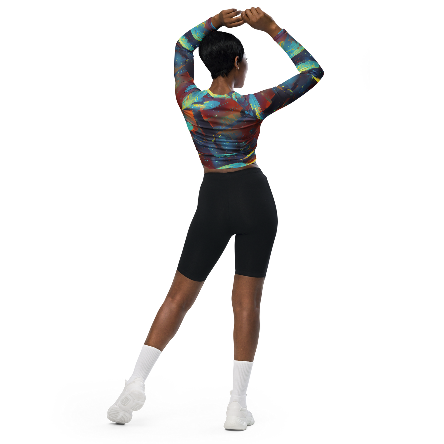 Long Sleeve Crop Top - Journey Through Infinity