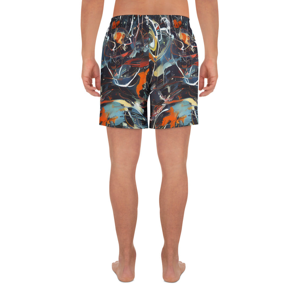 Athletic Long Shorts - Neo-Splash Labyrinth