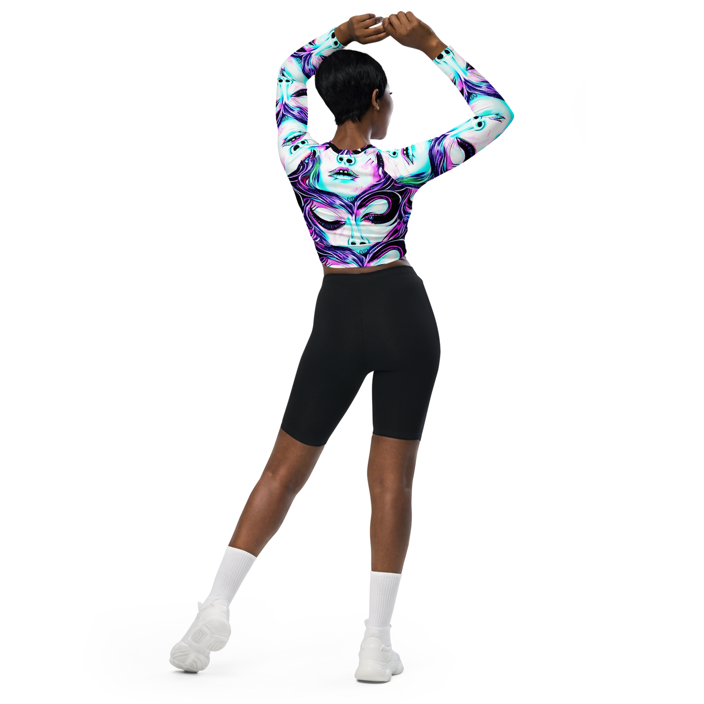 Long Sleeve Crop Top - Chroma Soirée