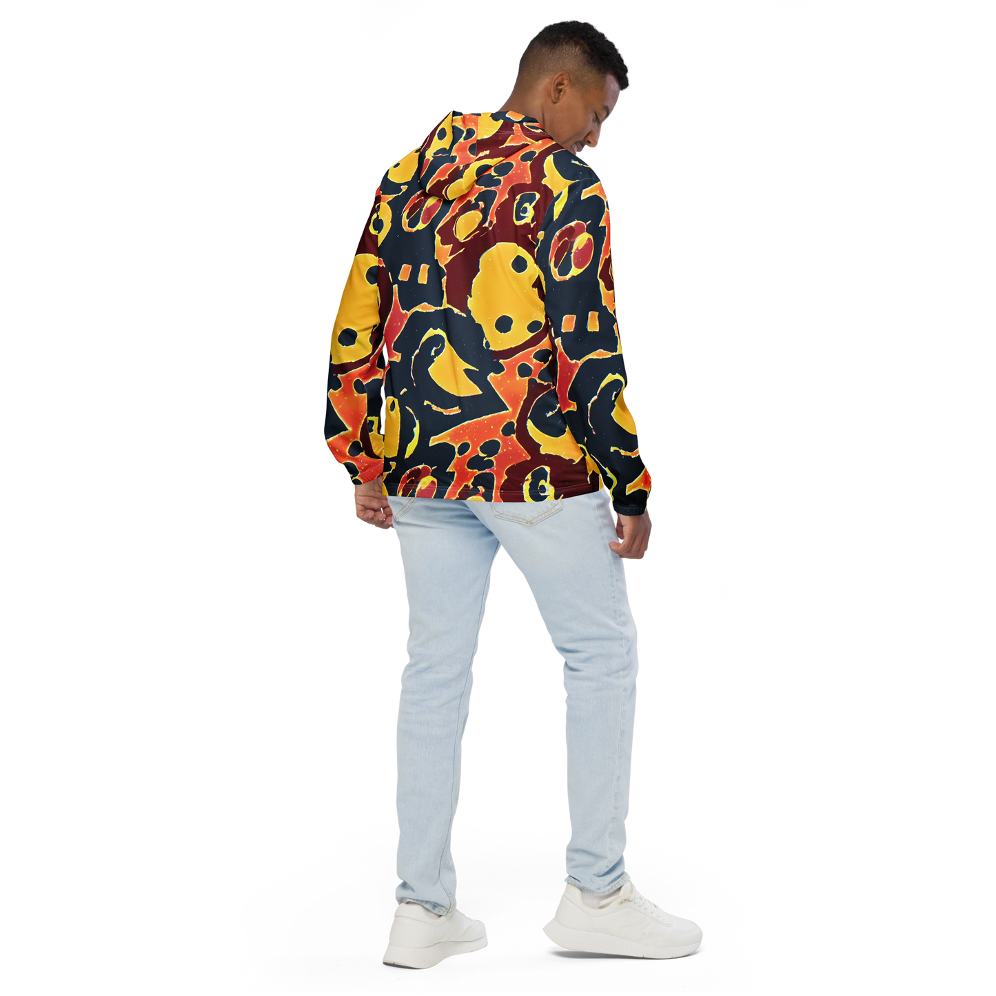 Men's Windbreaker - Sunset Silhouette