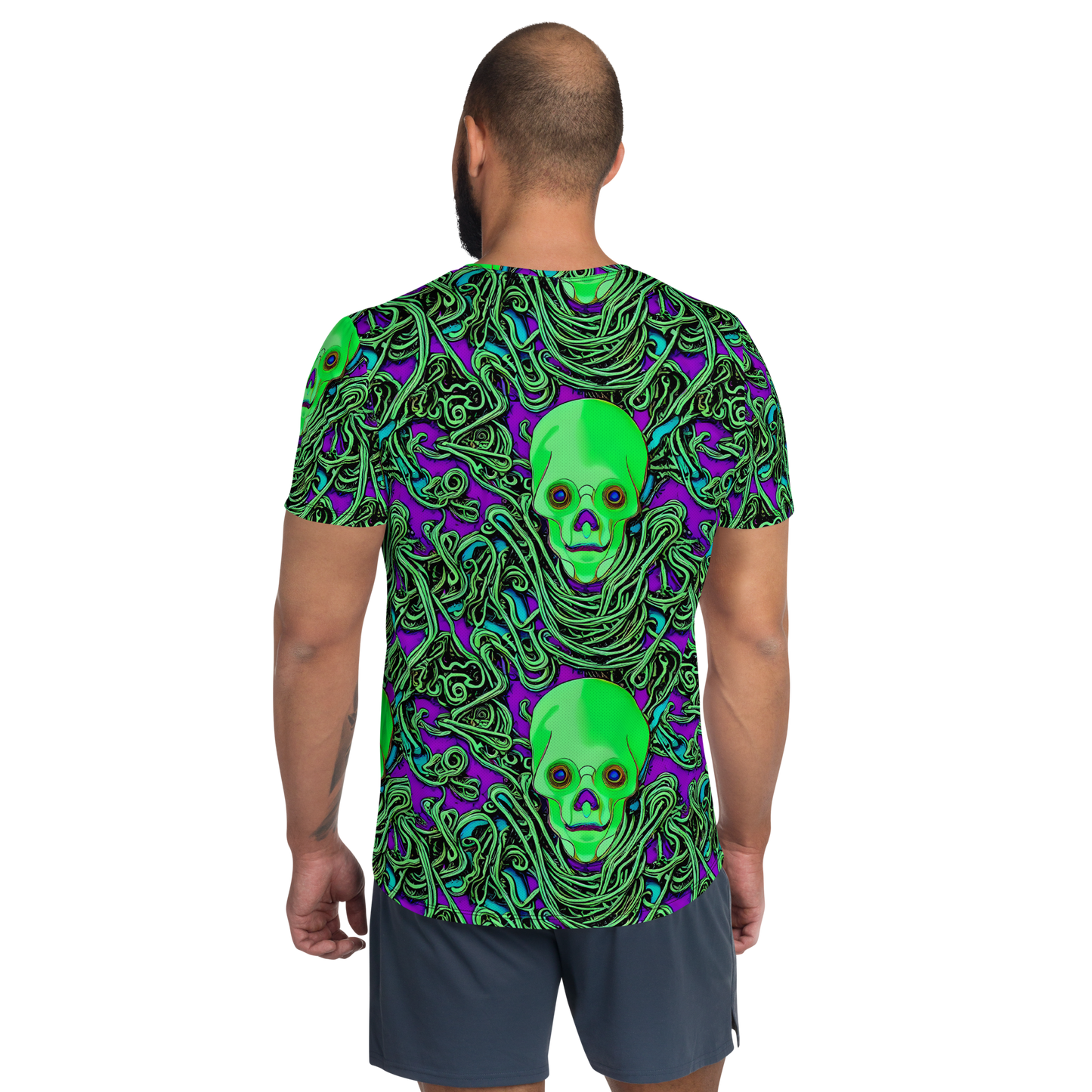 Men's Athletic T-Shirt - Ghostly Labyrinth