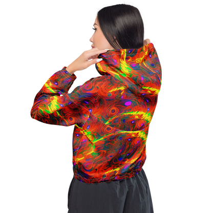 Women's Cropped Windbreaker - Blampied Blaze