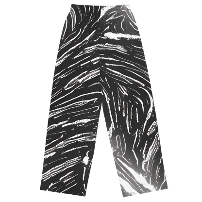 Wide-Leg Pants - Silver Swirl