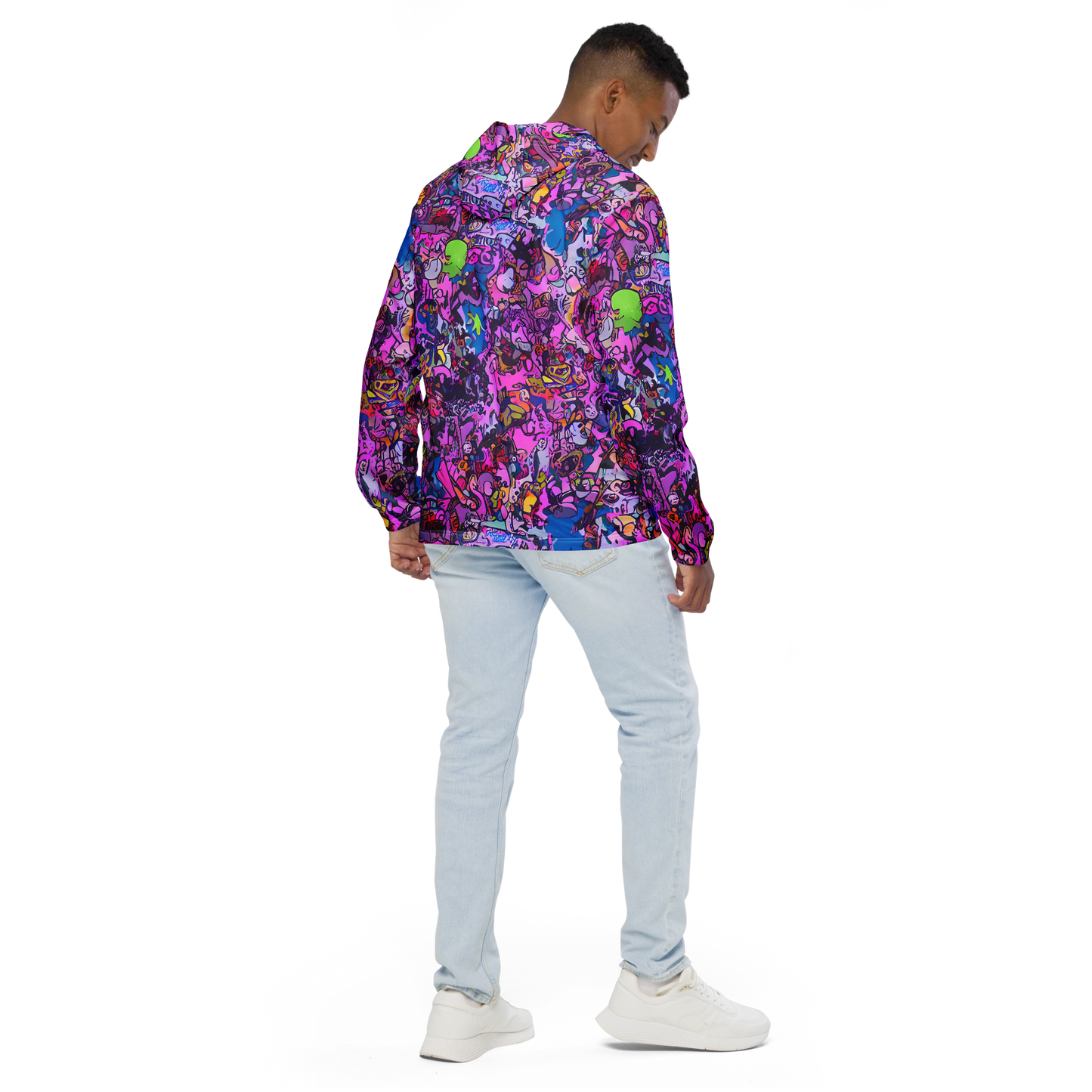 Men's Windbreaker - Chromatic Frenzy