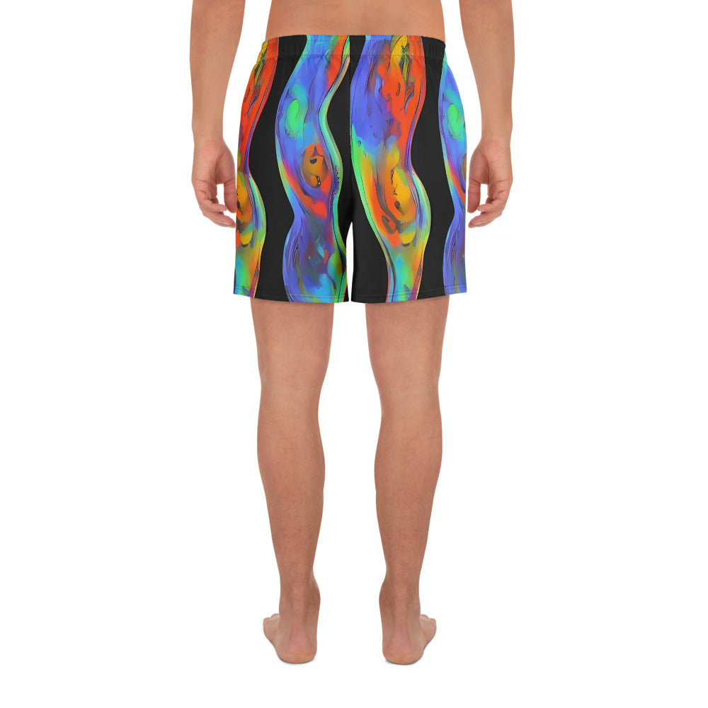 Men's Athletic Shorts - Vibrant Vortices