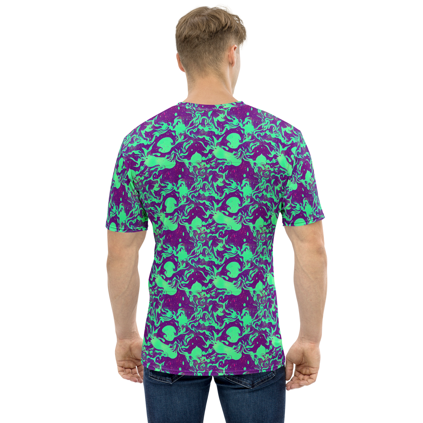 Men's Crew Neck T-Shirt - Alien Ripples