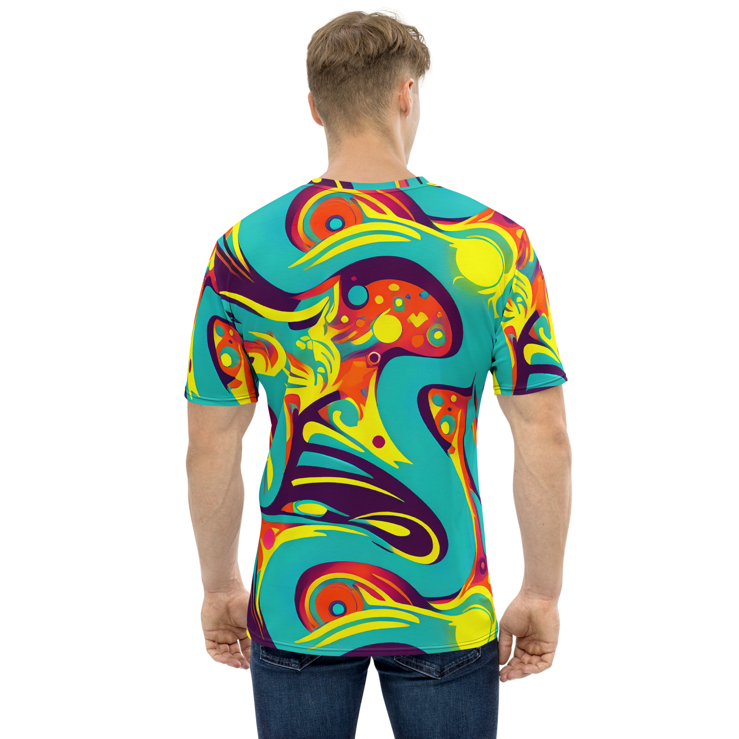 Men's Crew Neck T-Shirt - Retro Ribbon