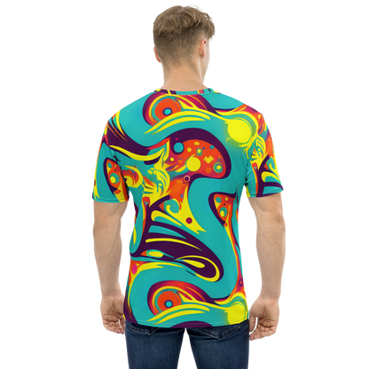 Men's Crew Neck T-Shirt - Retro Ribbon