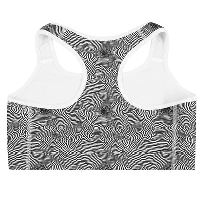 Sports Bra - Black And White Rhapsody