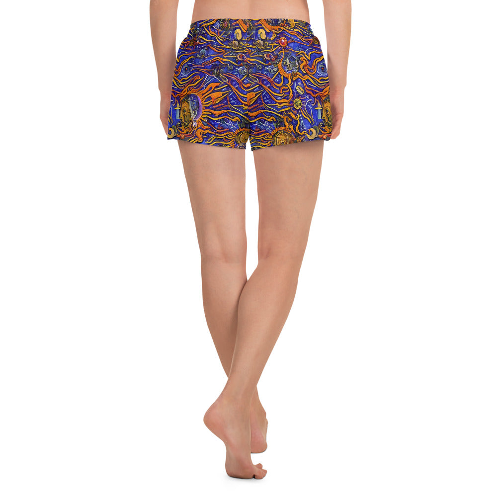 Women’s Athletic Shorts - Mantegna Swirl