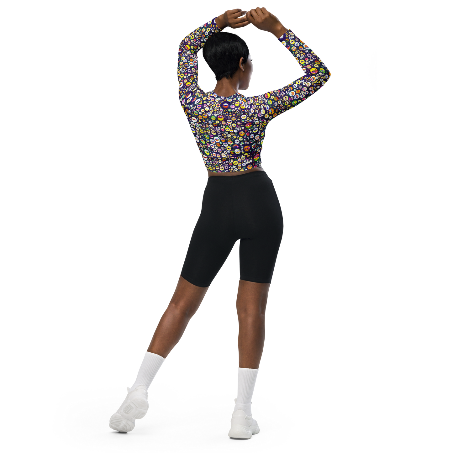 Long Sleeve Crop Top - Whimsical Eyescape