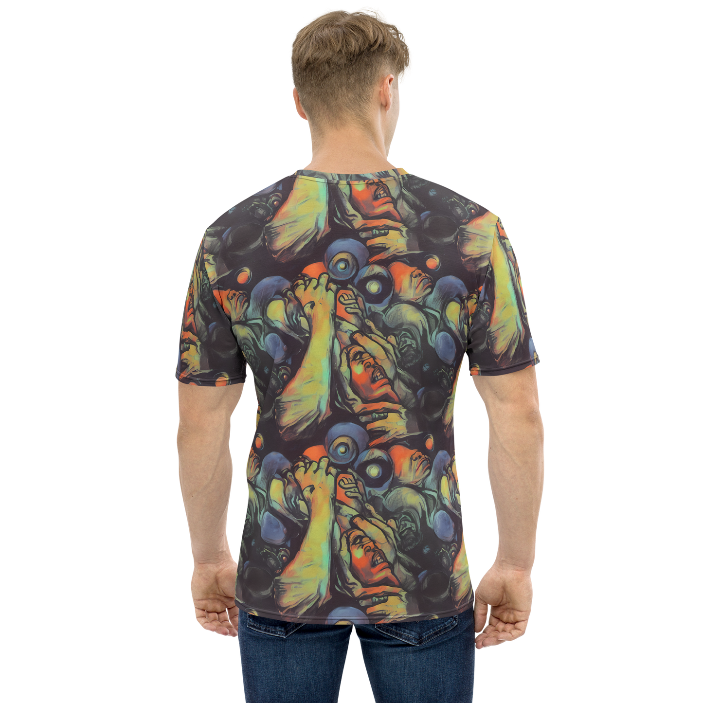 Men's Crew Neck T-Shirt - Cosmic Scream