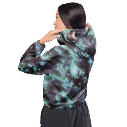 Women's Cropped Windbreaker - Roversi Nebula