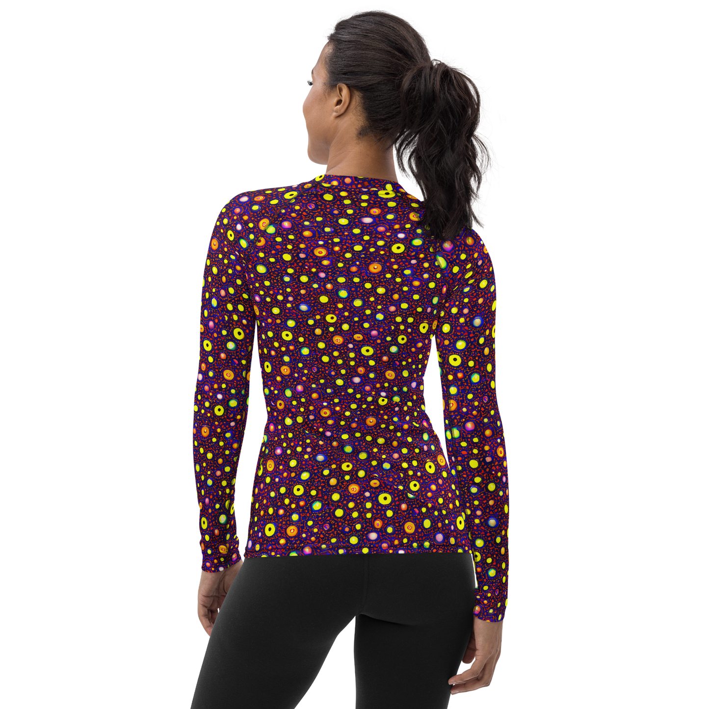 Women's Rash Guard - Cosmic Dotscape