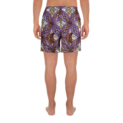 Athletic Long Shorts - Stained Glass Whirl